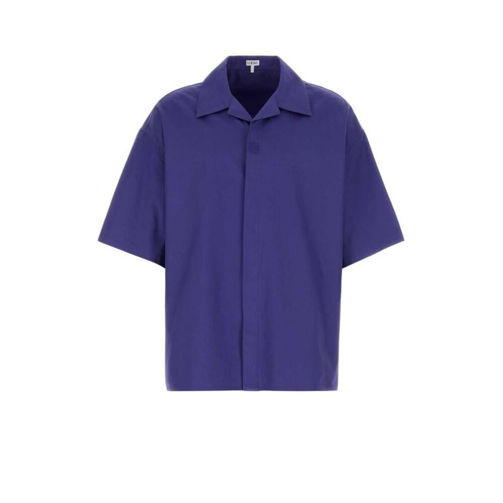 Loewe Men Purple Poplin Oversize Shirt